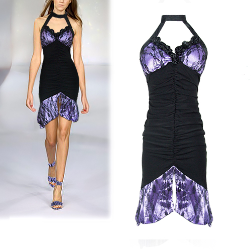 Semi Formal Dresses Size 18 | halter black purple open back semi formal banquet party Semi Formal Dresses Size 18 | halter black purple open back semi formal banquet party