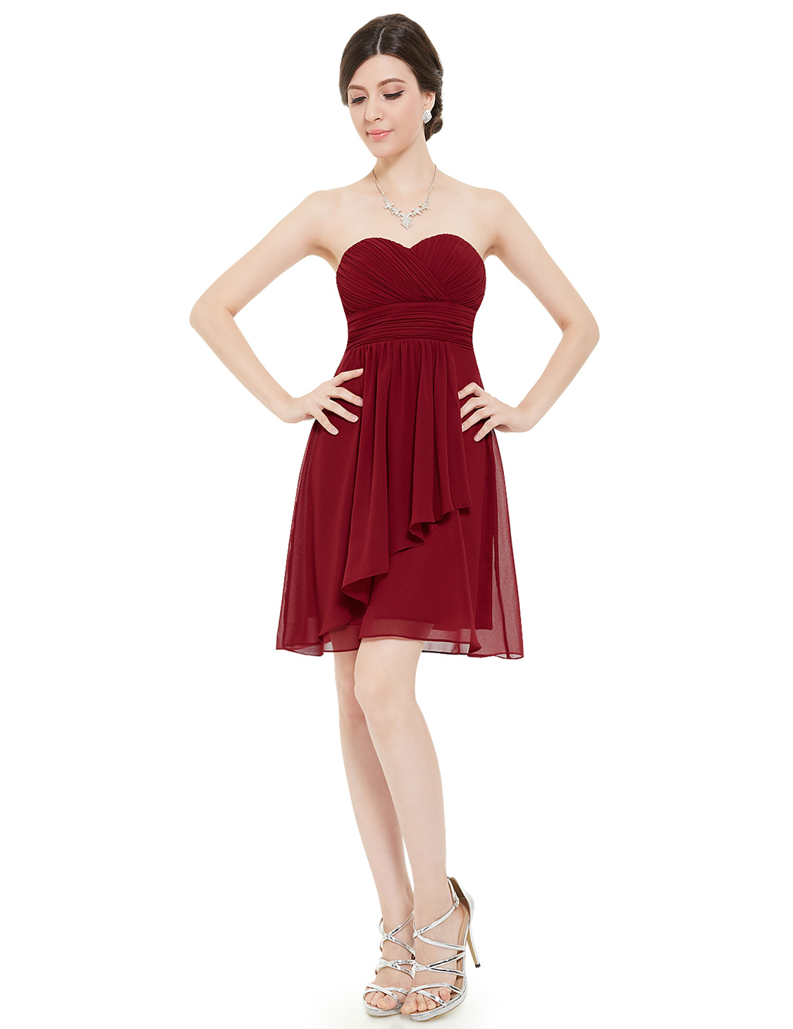 short chiffon gown