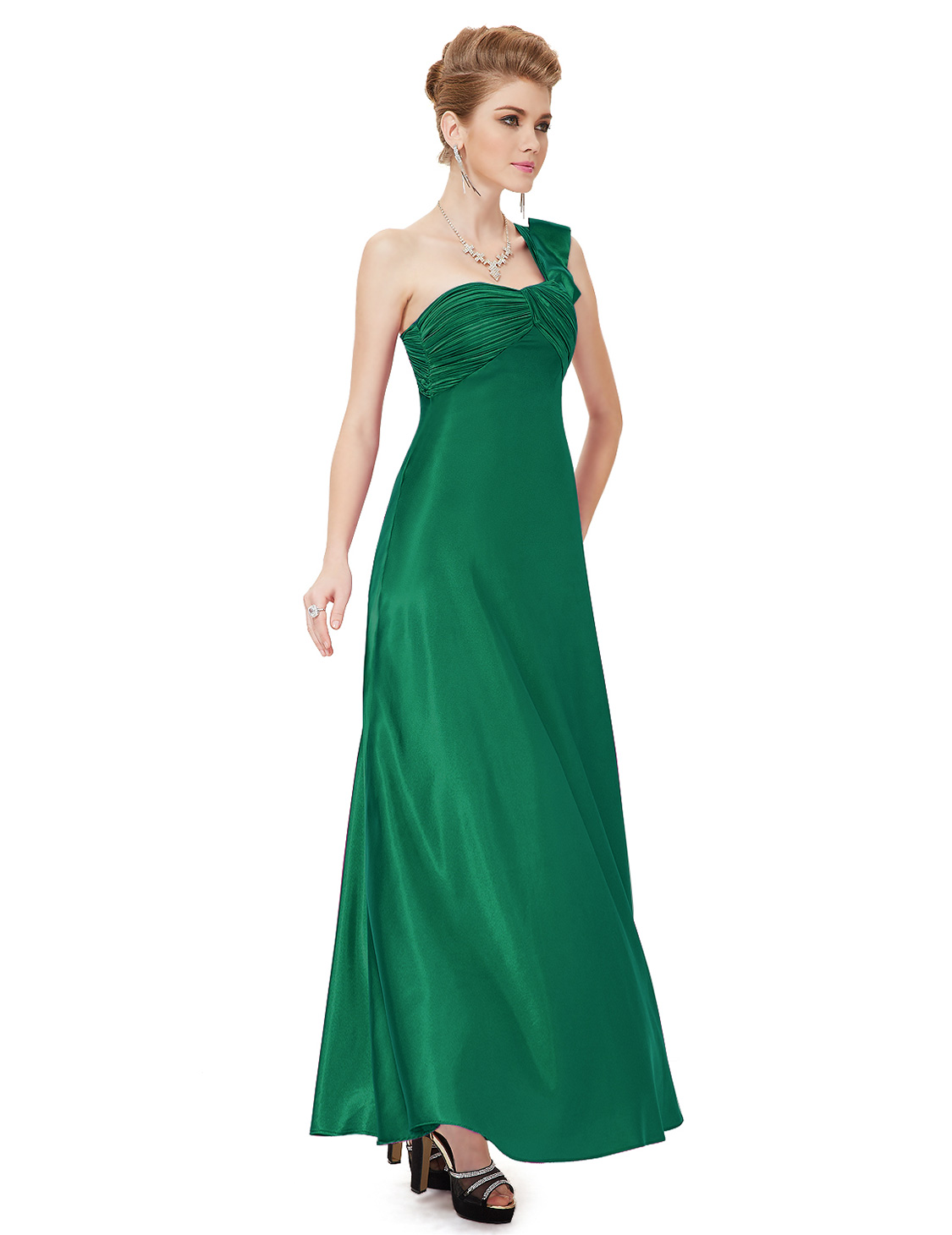 Unique One Shoulder Long Womens Evening Formal Bridesmaid Party Prom