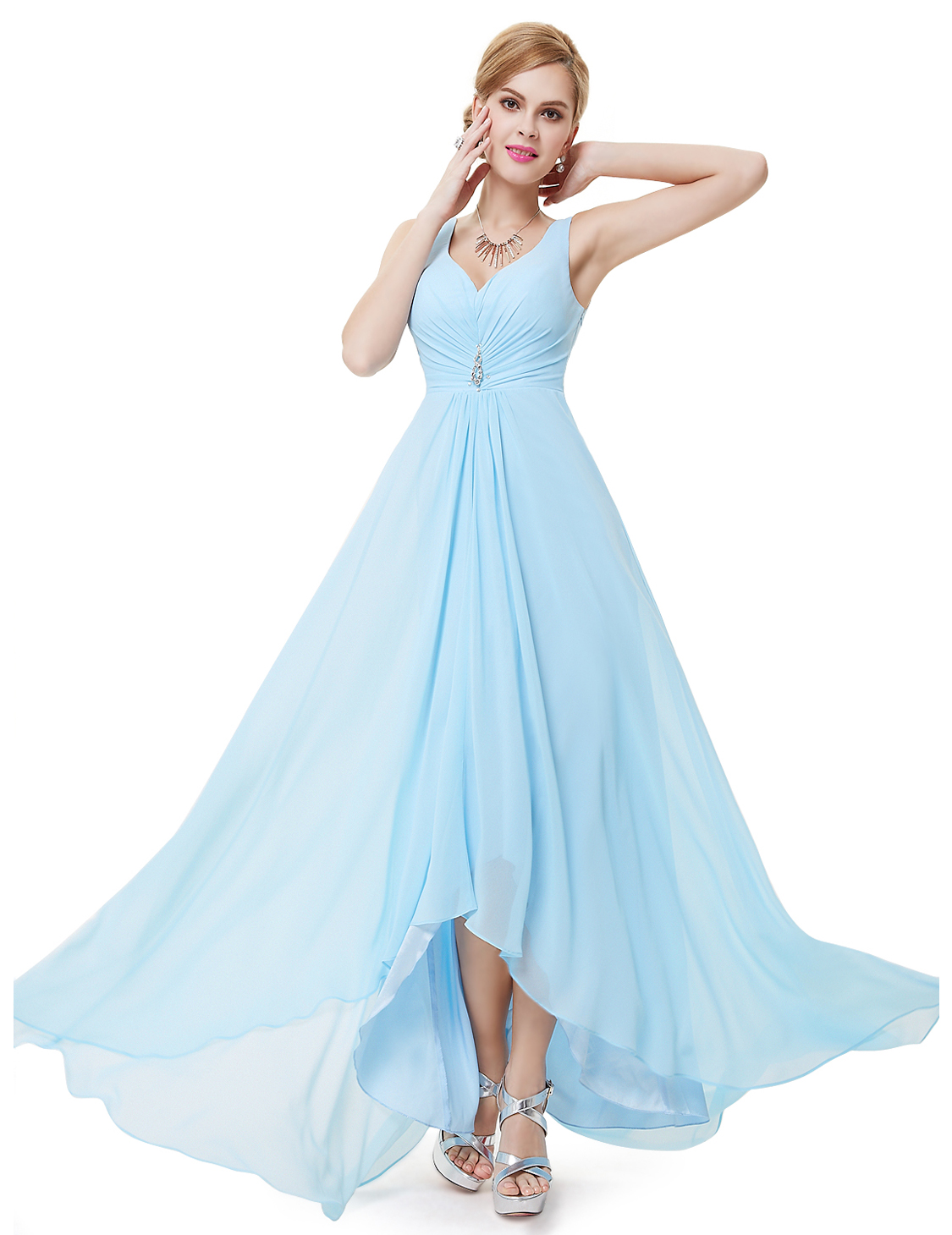 Highlow Bridesmaid Party Dresses Formal Evening Cocktail Prom Gowns