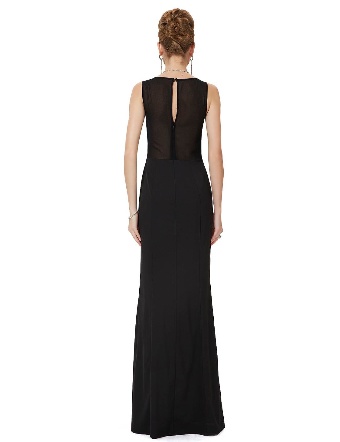 black sequin evening gown