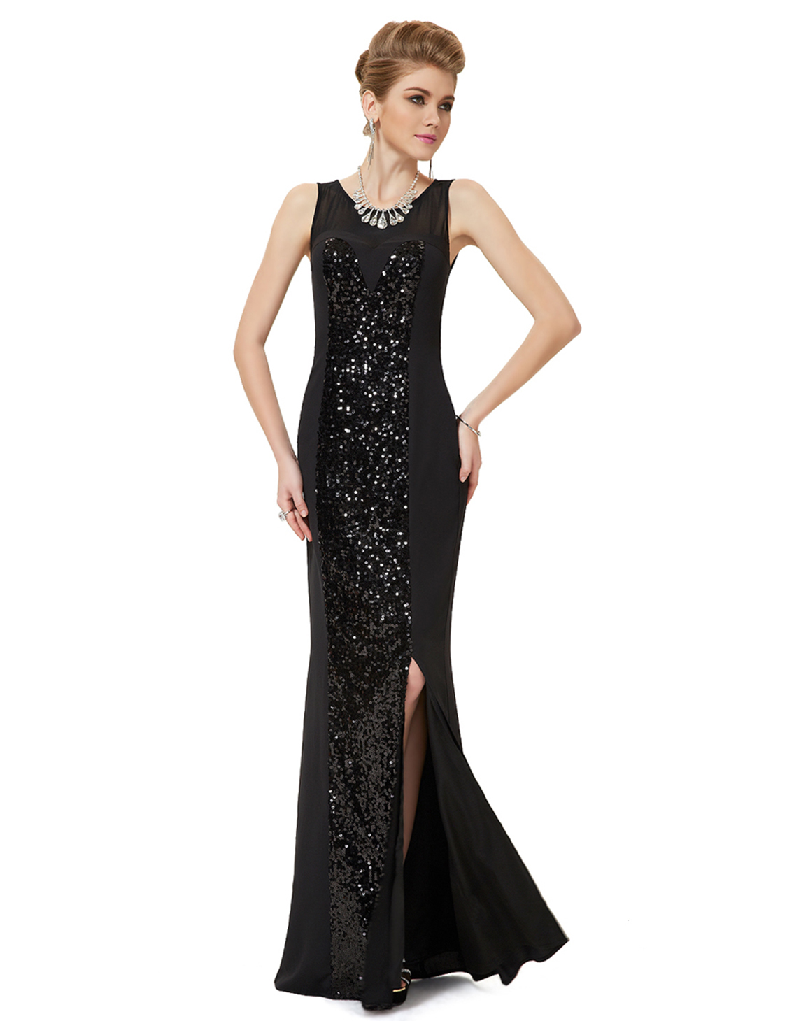 sequin long gown styles