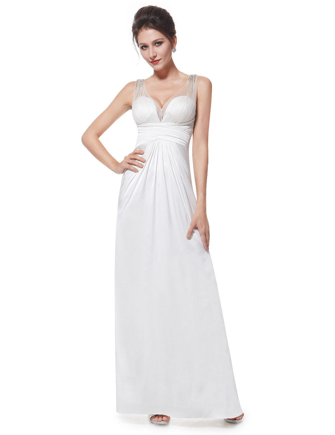 white long gown for ladies