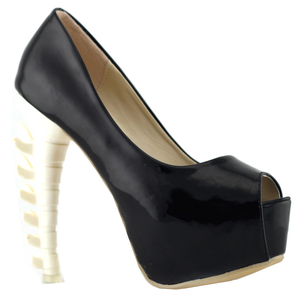 bone high heels black neon pink peeptoe bone high heels out club bone high heels black neon pink peeptoe bone high heels out club