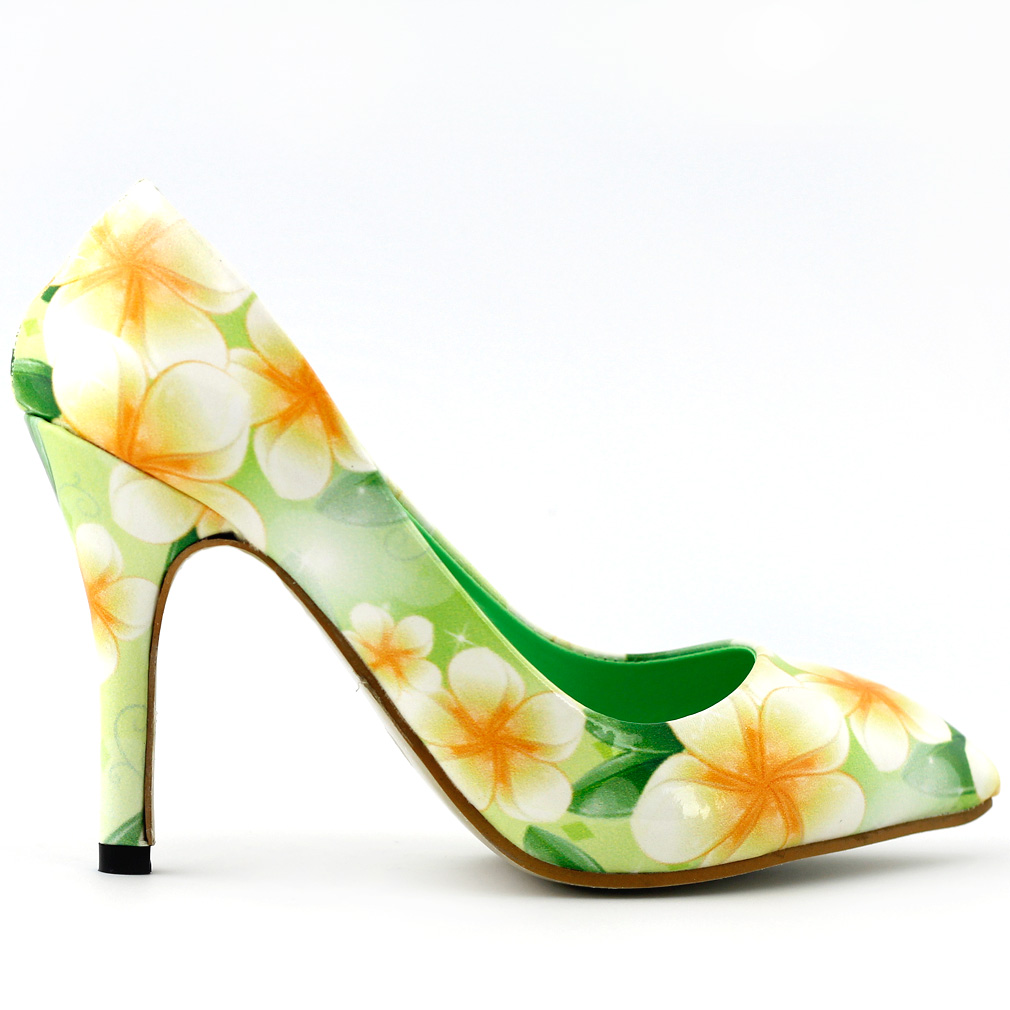 pink and green stilettos