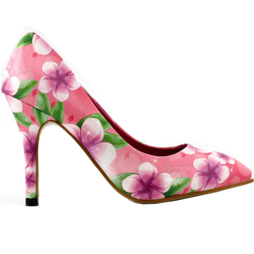 pink and green stilettos
