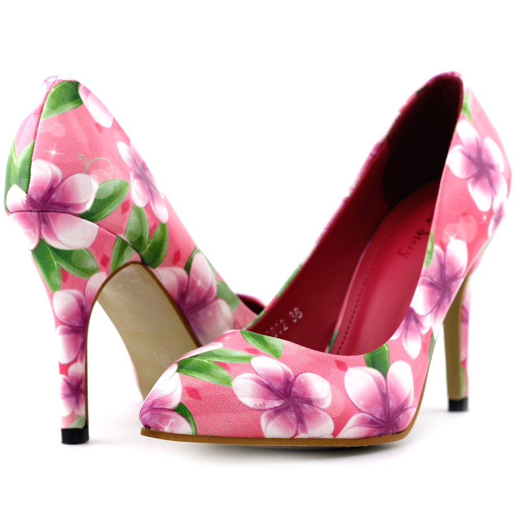 pink and green stilettos