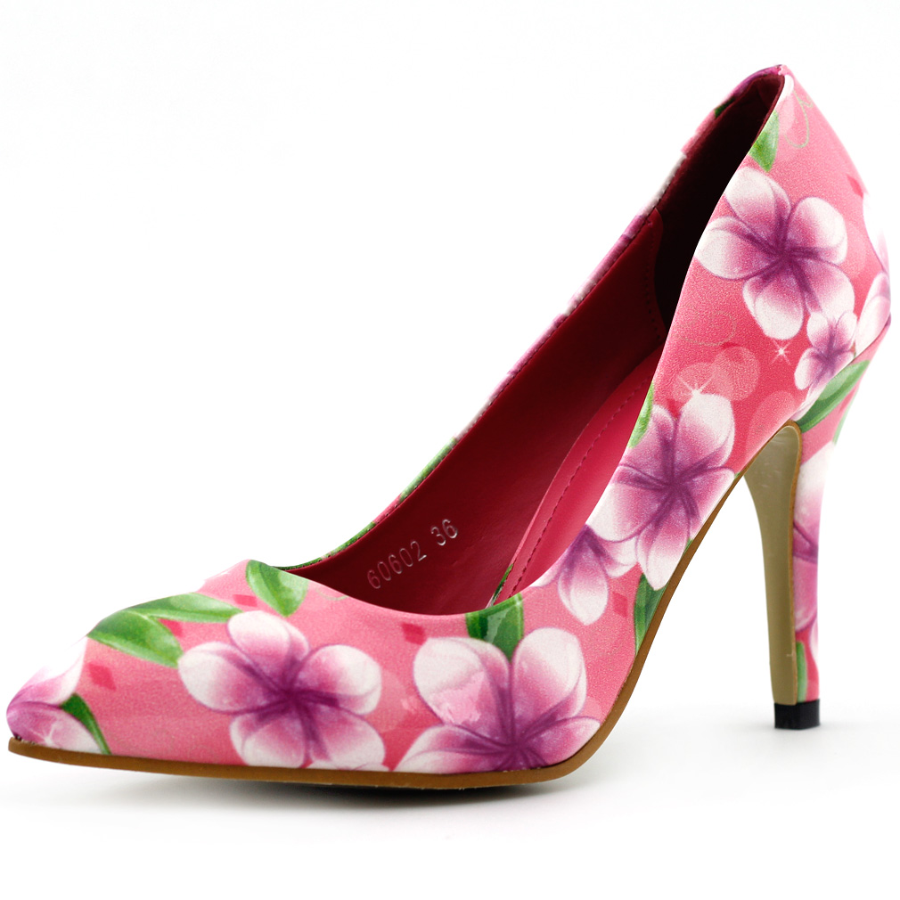 pink and green stilettos