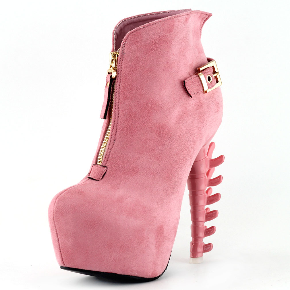 buckle platform ankle boots