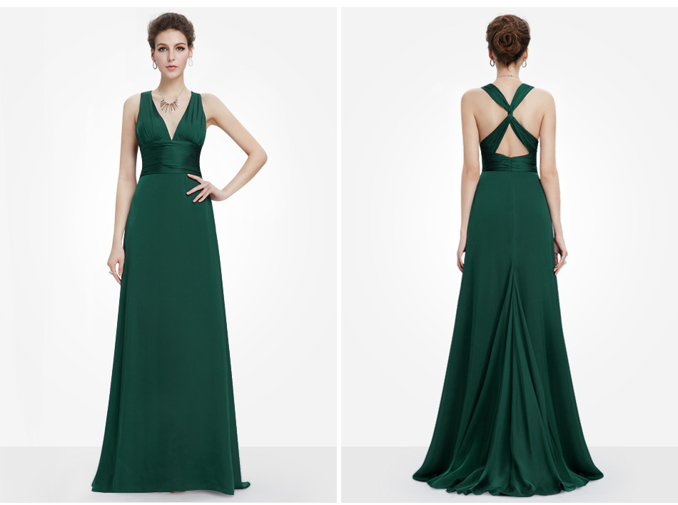 Long Cross Back Bridesmaid Evening Dresses Formal Ball Prom Gown US ...