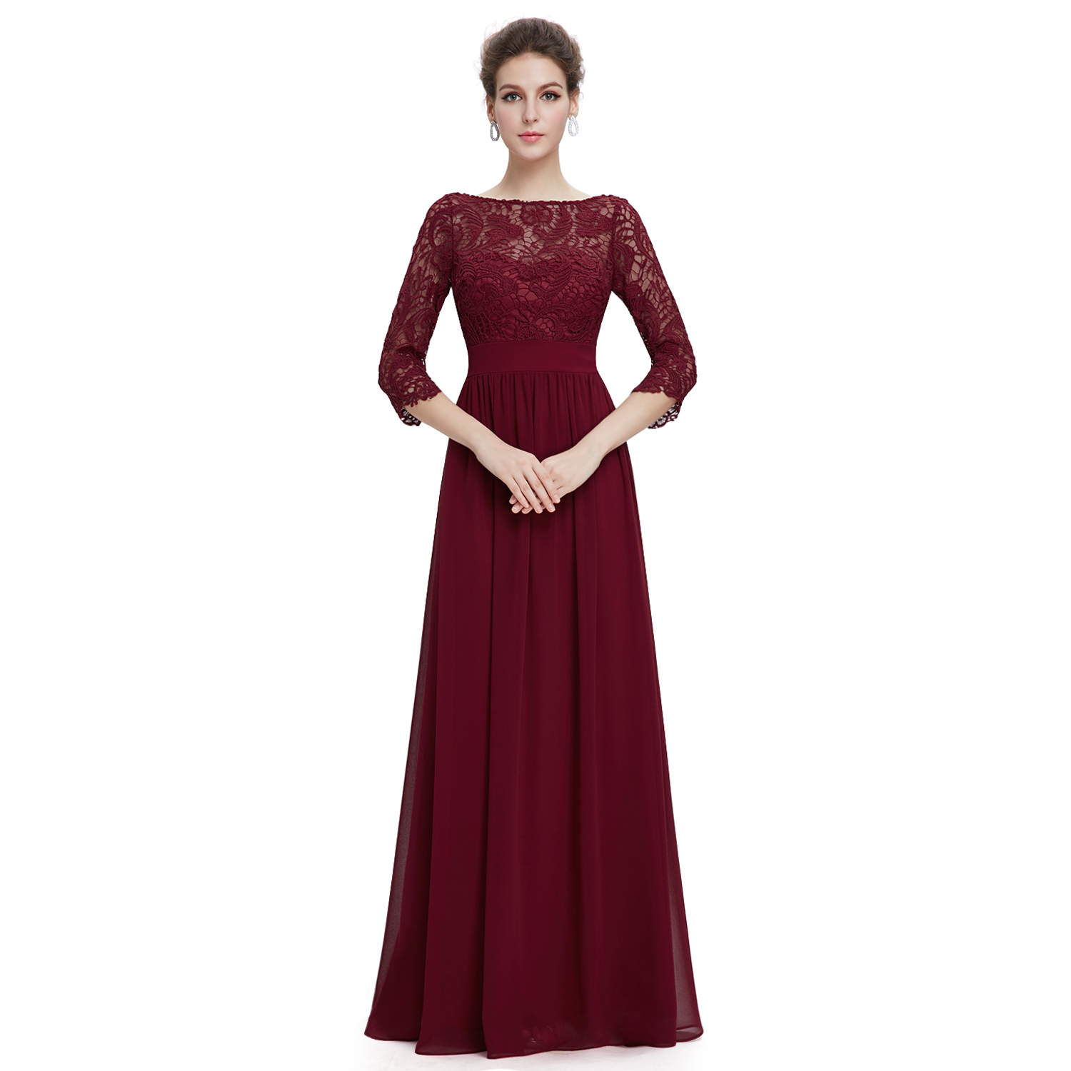 US Women's Bridesmaid Gowns Lace Long Evening Formal Party Prom Dress ...