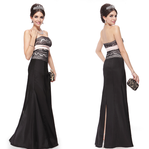 Black Empire Waist Strapless Exquisite Formal Formal Dress 09330 US 